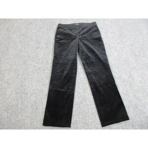 Theory Pants Womens 0 Black Straight Trouser C Stretch Velvet Dress Office